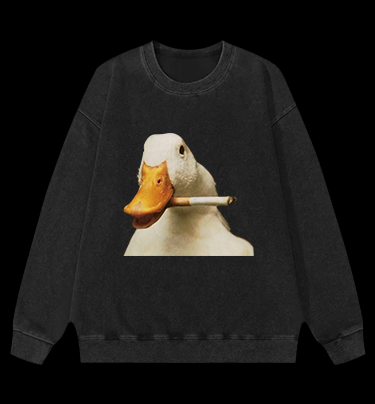 Smoking Duck Vintage Washed 100% Cotton Sweatshirt