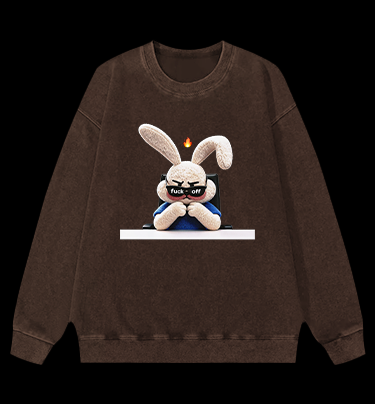 Furious Bunny Vintage Washed 100% Cotton Sweatshirt
