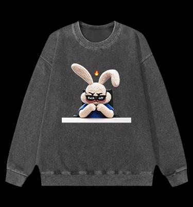 Furious Bunny Vintage Washed 100% Cotton Sweatshirt