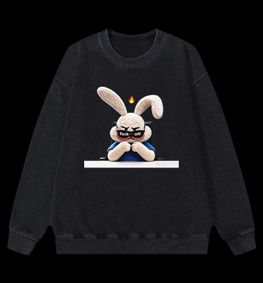 Furious Bunny Vintage Washed 100% Cotton Sweatshirt