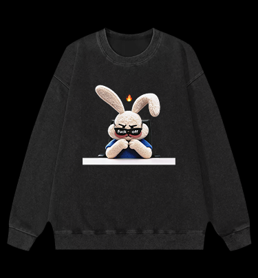 Furious Bunny Vintage Washed 100% Cotton Sweatshirt