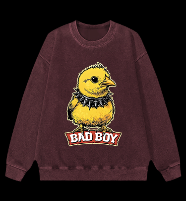 Bad Boy Birdie Vintage Washed 100% Cotton Sweatshirt