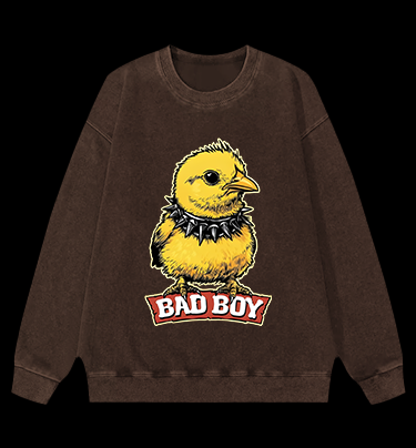 Bad Boy Birdie Vintage Washed 100% Cotton Sweatshirt