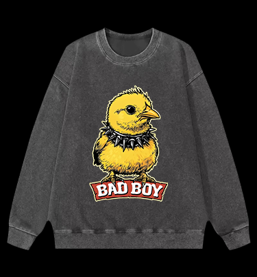 Bad Boy Birdie Vintage Washed 100% Cotton Sweatshirt