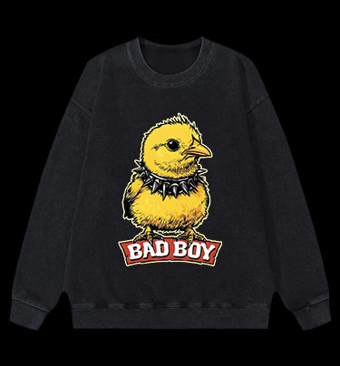 Bad Boy Birdie Vintage Washed 100% Cotton Sweatshirt