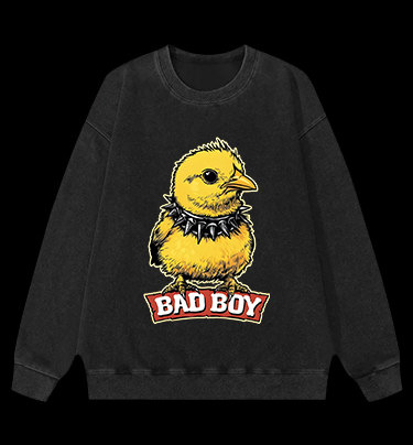 Bad Boy Birdie Vintage Washed 100% Cotton Sweatshirt