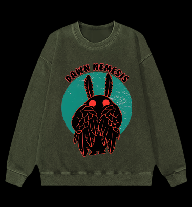 Rabbit Winged Vintage Washed 100% Cotton Sweatshirt