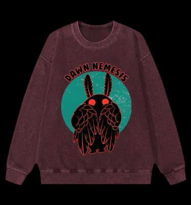 Rabbit Winged Vintage Washed 100% Cotton Sweatshirt