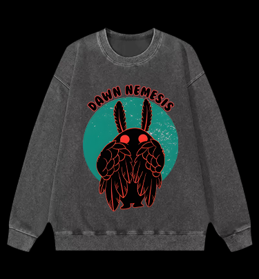 Rabbit Winged Vintage Washed 100% Cotton Sweatshirt