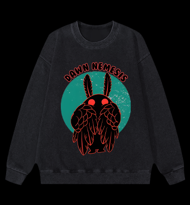 Rabbit Winged Vintage Washed 100% Cotton Sweatshirt