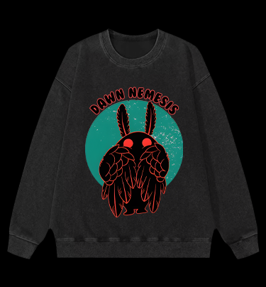 Rabbit Winged Vintage Washed 100% Cotton Sweatshirt