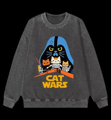 Star Cats Vintage Washed 100% Cotton Sweatshirt