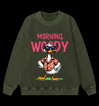 Cool Goose Vibes Vintage Washed 100% Cotton Sweatshirt