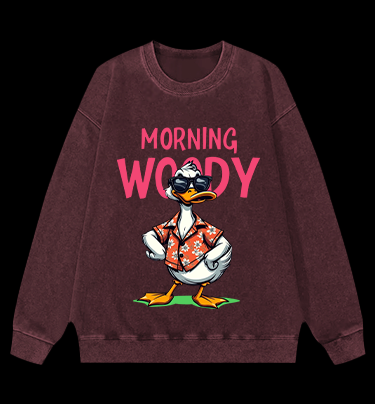 Cool Goose Vibes Vintage Washed 100% Cotton Sweatshirt