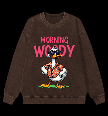 Cool Goose Vibes Vintage Washed 100% Cotton Sweatshirt