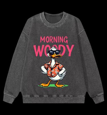 Cool Goose Vibes Vintage Washed 100% Cotton Sweatshirt