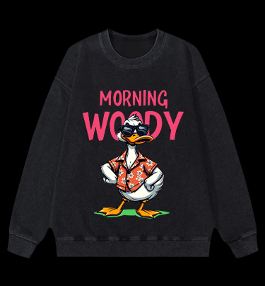 Cool Goose Vibes Vintage Washed 100% Cotton Sweatshirt