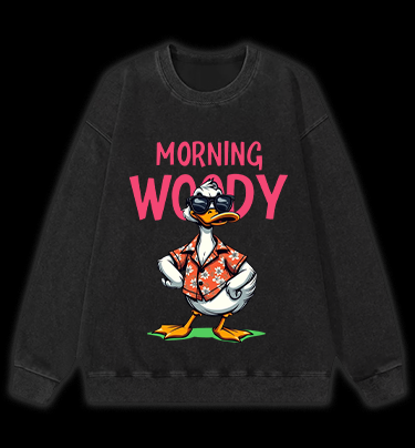 Cool Goose Vibes Vintage Washed 100% Cotton Sweatshirt