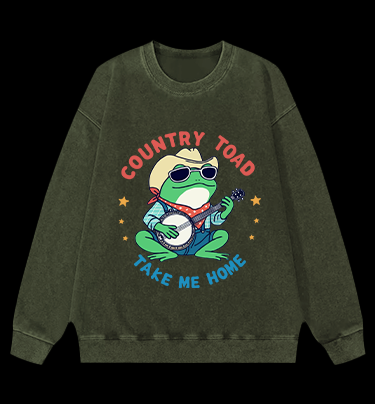 Banjo Frog Dreams Vintage Washed 100% Cotton Sweatshirt