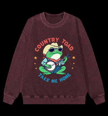 Banjo Frog Dreams Vintage Washed 100% Cotton Sweatshirt