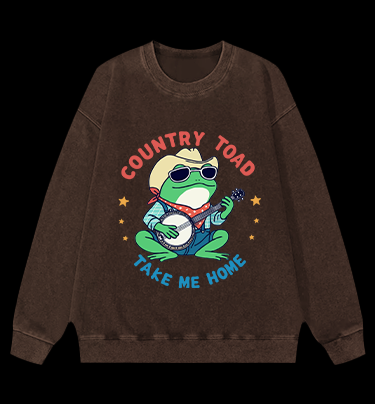 Banjo Frog Dreams Vintage Washed 100% Cotton Sweatshirt