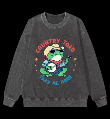 Banjo Frog Dreams Vintage Washed 100% Cotton Sweatshirt