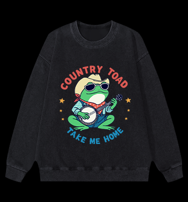 Banjo Frog Dreams Vintage Washed 100% Cotton Sweatshirt