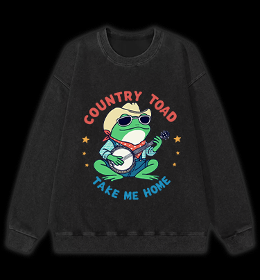 Banjo Frog Dreams Vintage Washed 100% Cotton Sweatshirt