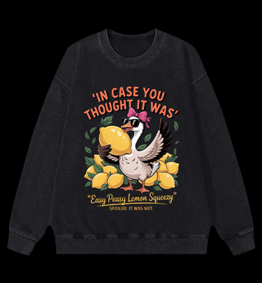 Lemon Squeeze Goose Vintage Washed 100% Cotton Sweatshirt