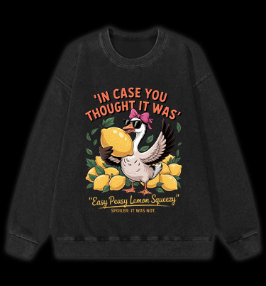 Lemon Squeeze Goose Vintage Washed 100% Cotton Sweatshirt