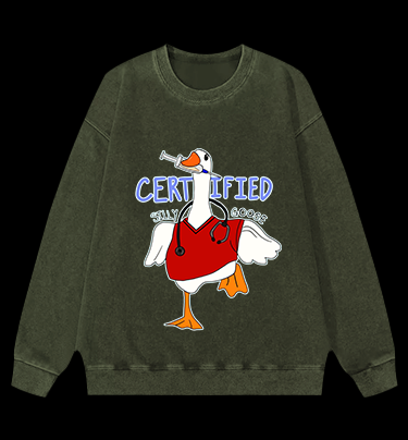 Doctor Goose Madness Vintage Washed 100% Cotton Sweatshirt