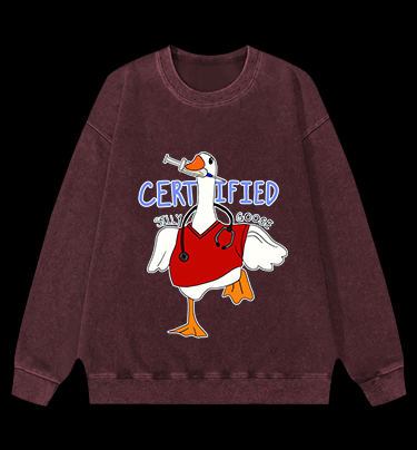 Doctor Goose Madness Vintage Washed 100% Cotton Sweatshirt