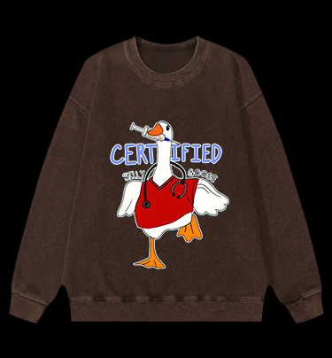 Doctor Goose Madness Vintage Washed 100% Cotton Sweatshirt