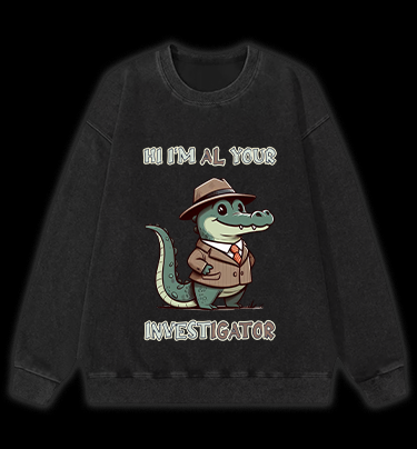 Private Gator Crocodile Vintage Washed 100% Cotton Sweatshirt