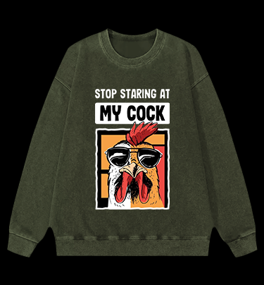 Rooster Talk Vintage Washed 100% Cotton Sweatshirt