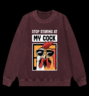 Rooster Talk Vintage Washed 100% Cotton Sweatshirt