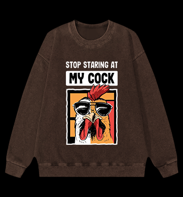 Rooster Talk Vintage Washed 100% Cotton Sweatshirt