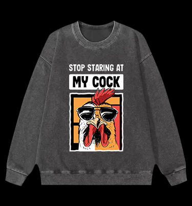 Rooster Talk Vintage Washed 100% Cotton Sweatshirt
