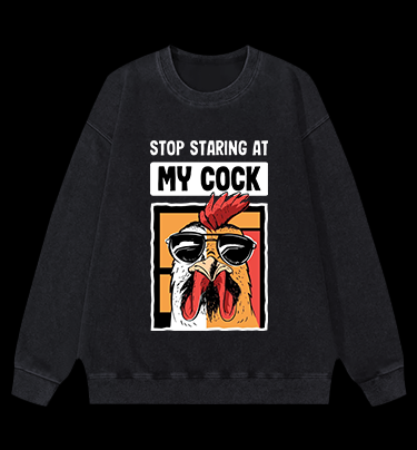 Rooster Talk Vintage Washed 100% Cotton Sweatshirt