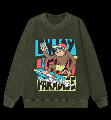 Beach Monkey Vintage Washed 100% Cotton Sweatshirt