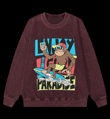 Beach Monkey Vintage Washed 100% Cotton Sweatshirt