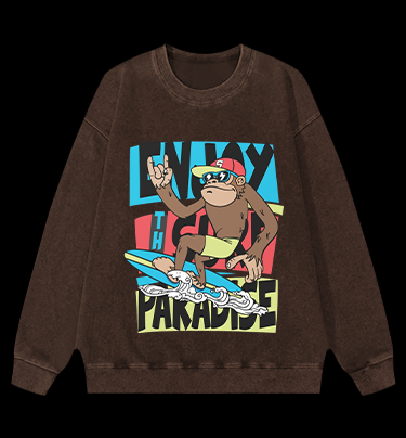 Beach Monkey Vintage Washed 100% Cotton Sweatshirt