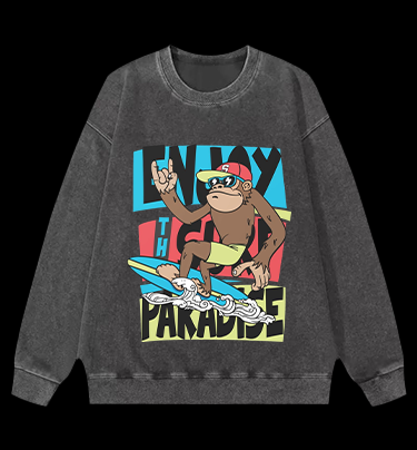 Beach Monkey Vintage Washed 100% Cotton Sweatshirt