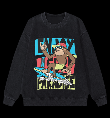 Beach Monkey Vintage Washed 100% Cotton Sweatshirt