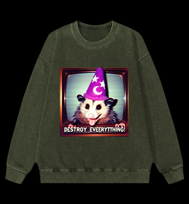 Wizard Mouse Vintage Washed 100% Cotton Sweatshirt