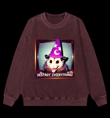 Wizard Mouse Vintage Washed 100% Cotton Sweatshirt