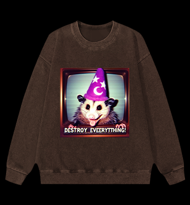 Wizard Mouse Vintage Washed 100% Cotton Sweatshirt