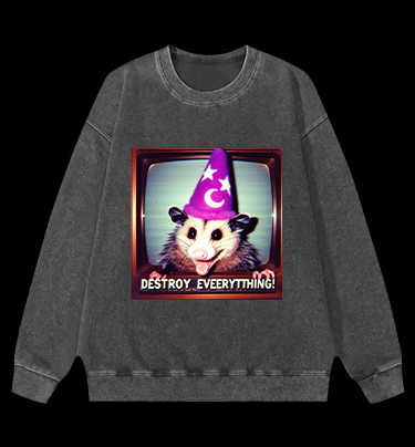 Wizard Mouse Vintage Washed 100% Cotton Sweatshirt