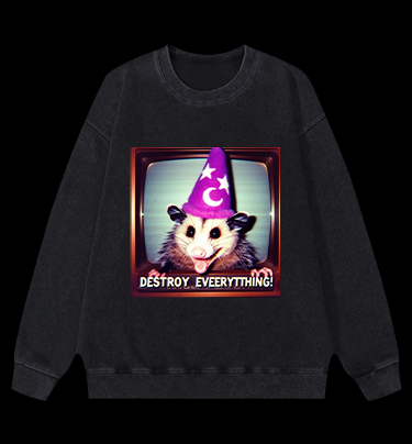 Wizard Mouse Vintage Washed 100% Cotton Sweatshirt