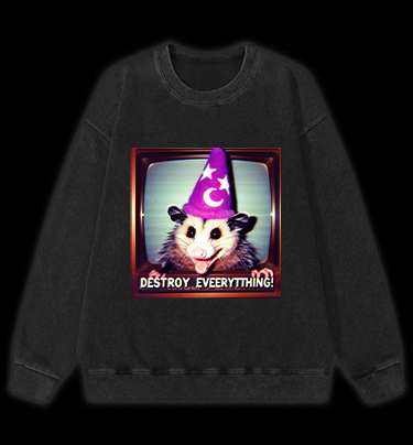 Wizard Mouse Vintage Washed 100% Cotton Sweatshirt